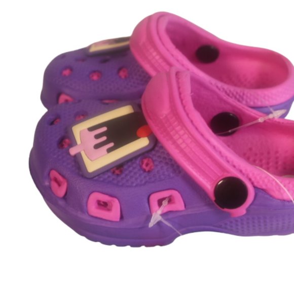 Girls coastal kick toddler two tone Fuchsia Purple Crogs Size 6 Tolder Baby - Picture 6 of 10